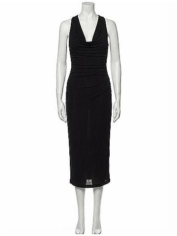 Amanda Uprichard Kahlo Cowl Midi Dress (view 1)