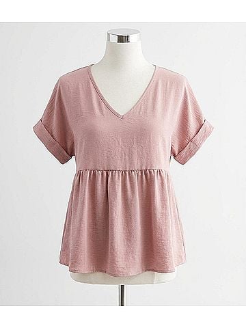 Entro Textured Babydoll Top (view 1)