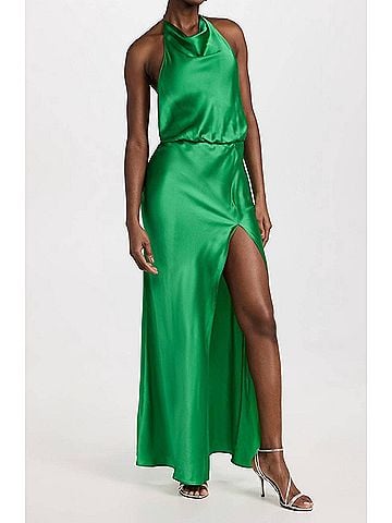 Amanda Uprichard Aurela Halter Gown Dress (view 2)