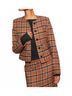 Fifteen Twenty Plaid Brown Jackie Micro Jacket Size S - photo 2