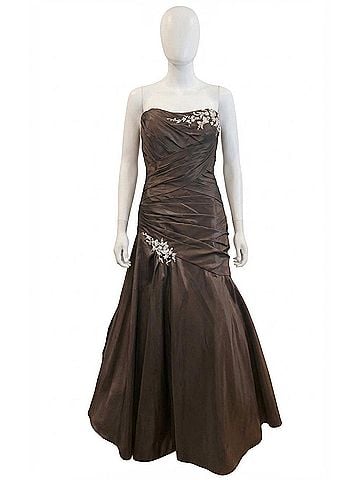 Jovani Women's Strapless Taffeta Mermaid Gown (view 1)