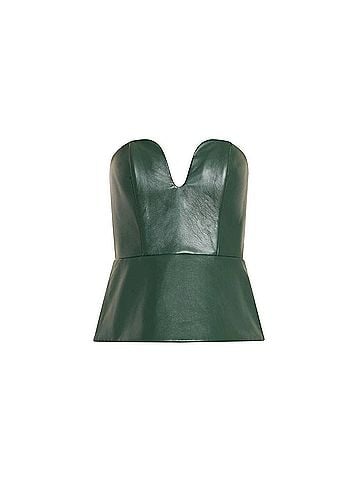 Amanda Uprichard Juno Leather Top (view 1)