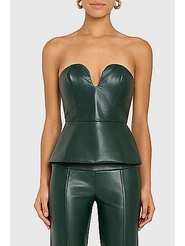 Amanda Uprichard Juno Leather Top (view 2)