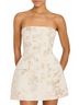 Amanda Uprichard Print Brown Bethany Strapless Romper Size L - photo 5