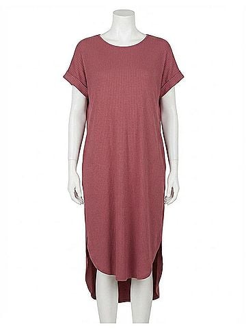 Entro Ribbed Pocket Midi Dress (view 1)