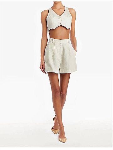 Amanda Uprichard Ethan Crop Vest (view 2)