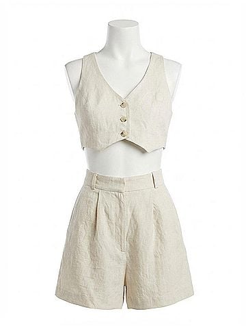 Amanda Uprichard Ethan Crop Vest (view 1)