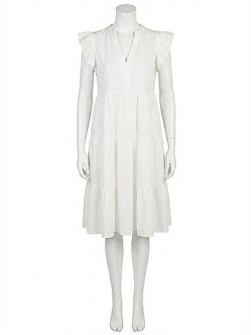 Entro Ruffled Pocket Tiered Midi Dress (view 1)