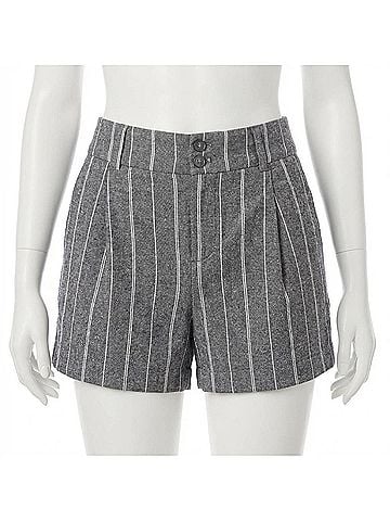 Calvin Klein Women's Linen Blend Striped Shorts With Pockets (view 1)