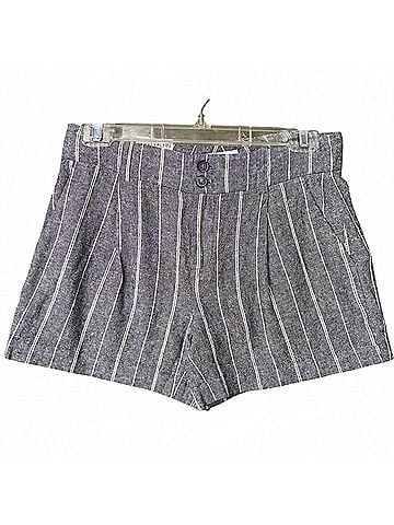 Calvin Klein Women's Linen Blend Striped Shorts With Pockets (view 2)