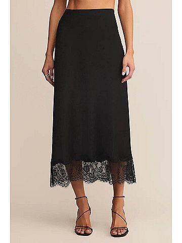 Z Supply Cinder Lace Trim Maxi Skirt (view 2)