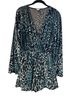 Ecote Animal Print Multi Color Teal Black Romper Size 8 - photo 1