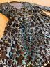 Ecote Animal Print Multi Color Teal Black Romper Size 8 - photo 12