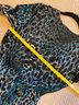 Ecote Animal Print Multi Color Teal Black Romper Size 8 - photo 11