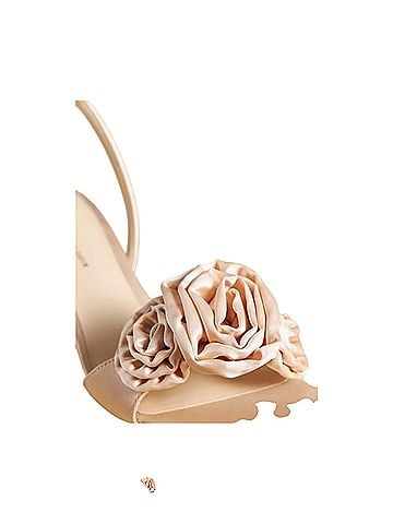 Anthropologie BHLDN Florette Satin Kitten Heel Heels (view 2)