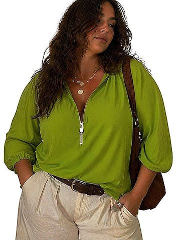 Carmen Carmen Marc Valvo 3/4 Sleeve Blouse (view 1)