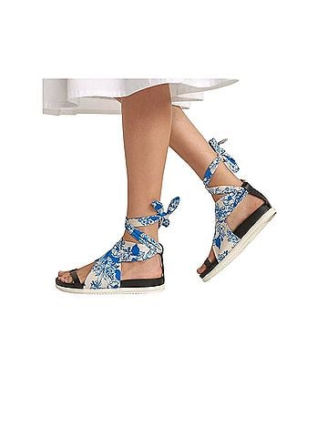 Anthropologie Tracy Reese Morning Blue Wrap Sandals Sandals (view 1)