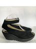 FLY London 100% Suede Print Black Sandals Size 8 1/2 - photo 5