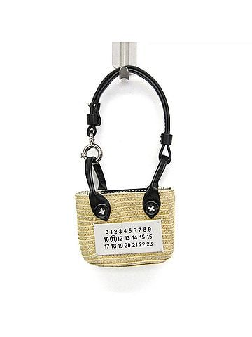 Maison Margiela Maison Margiela Micro Paper Tote Bag Charm SA1VL0006 Women's Leather,Polyester Pouch Beige,Black,White (view 1)