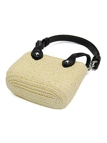 Maison Margiela Maison Margiela Micro Paper Tote Bag Charm SA1VL0006 Women's Leather,Polyester Pouch Beige,Black,White (view 2)