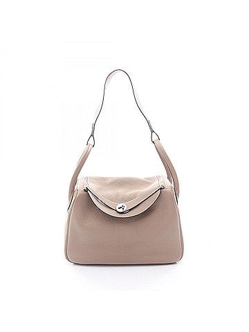 Hermès Hermes Lindy 30 Shoulder Bag/Handbag, Taurillon Clemence Leather, Women's, Beige (view 1)