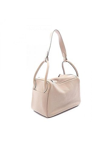 Hermès Hermes Lindy 30 Shoulder Bag/Handbag, Taurillon Clemence Leather, Women's, Beige (view 2)