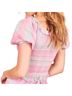 LoveShackFancy 100% Cotton Plaid Pink Green T-Shirt Size S - photo 2