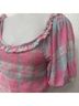 LoveShackFancy 100% Cotton Plaid Pink Green T-Shirt Size S - photo 9