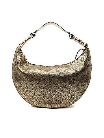 Gucci Medium Metallic Leather Bamboo Ring Hobo (view 1)
