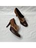 Stuart Weitzman 100% Leather Solid Brown Heels Size 8 1/2 - photo 8