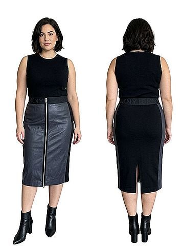DKNY dkny Faux Leather Skirt (view 1)