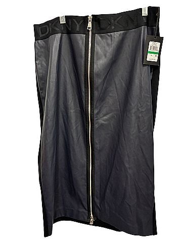 DKNY dkny Faux Leather Skirt (view 2)