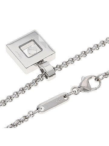 Chopard Chopard Happy Diamonds Necklace 18K White Gold Women's (view 2)