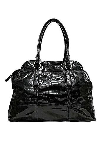 Salvatore Ferragamo Salvatore Ferragamo Tote Bag, Black, Gancini Design, AU-21 7472, Patent Leather (view 2)