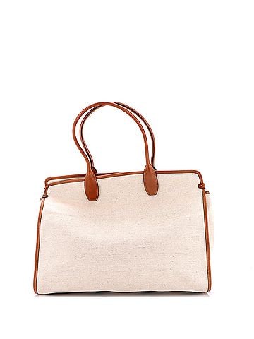 Salvatore Ferragamo Studio Soft Satchel Canvas Large (view 2)