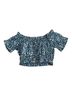 Ulla Johnson 100% Cotton Floral Blue Short Sleeve Blouse Size 2 - photo 2