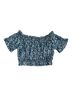 Ulla Johnson 100% Cotton Floral Blue Short Sleeve Blouse Size 2 - photo 1