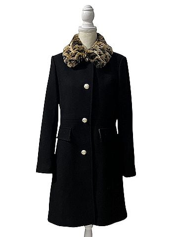 Kate Spade New York Removable Faux Fur Collar Coat (view 1)