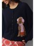 Anthropologie Animal Print Blue Cardigan Size M - photo 3