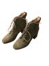 Madewell 100% Suede Green Ankle Boots Size 7 - photo 4