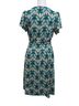Max Studio Print Teal Black Ivory Casual Dress Size S - photo 2