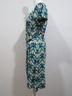 Max Studio Print Teal Black Ivory Casual Dress Size S - photo 5