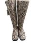 Zara Snake Print Tan Black Boots Size 11 - photo 1