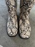 Zara Snake Print Tan Black Boots Size 11 - photo 4