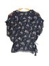 Ulla Johnson 100% Silk Floral Black Gray Short Sleeve Blouse Size 2 - photo 2