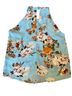 Be Cool 100% Polyester Floral Blue Multi Color Sleeveless Top Size 10 - photo 2