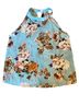 Be Cool 100% Polyester Floral Blue Multi Color Sleeveless Top Size 10 - photo 1