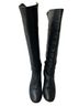 FRYE 100% Leather Solid Black Brown Boots Size 6 - photo 2