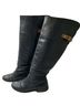 FRYE 100% Leather Solid Black Brown Boots Size 6 - photo 11