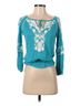 Cache Blue Long Sleeve Blouse Size XS - photo 1